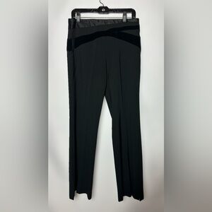 BCBGMAXAZRIA Elegant Black Pants Business Casual With Velvet